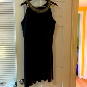 Plus size 2x dress wore one time with beaded neckline